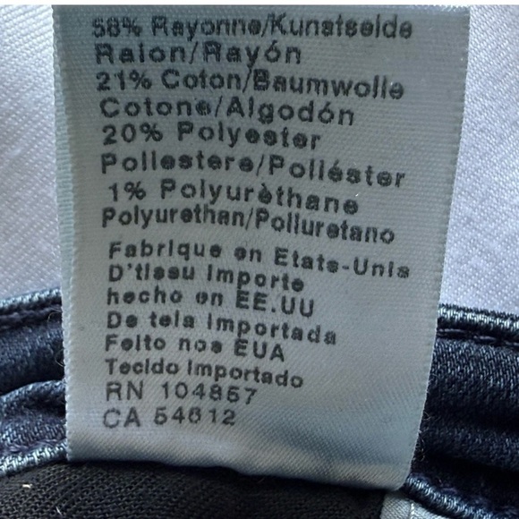 AG Adriano Goldshmied The Stevie Ankle Petite Slim Straight Jeans Blue Size 29P - Picture 12 of 14